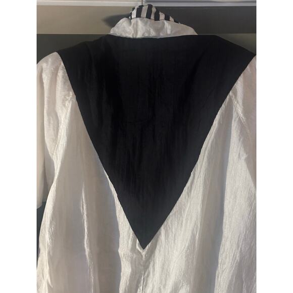 Rivers Edge Vintage 80s 90s Windbreaker Abstract Geometric Black & White 2X - Picture 2 of 8